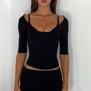 Chic Black Women's Crop Top